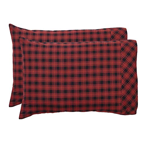 VHC-Brands-Rustic-Lodge-Bedding-Cumberland-Red-Cotton-Pillow-Case-Set-Standard-20-x-30-inches-Chili-Pepper VHC Brands Rustic Lodge Bedding Cumberland Red Cotton Pillow Case Set Standard 20 x 30 inches Chili Pepper