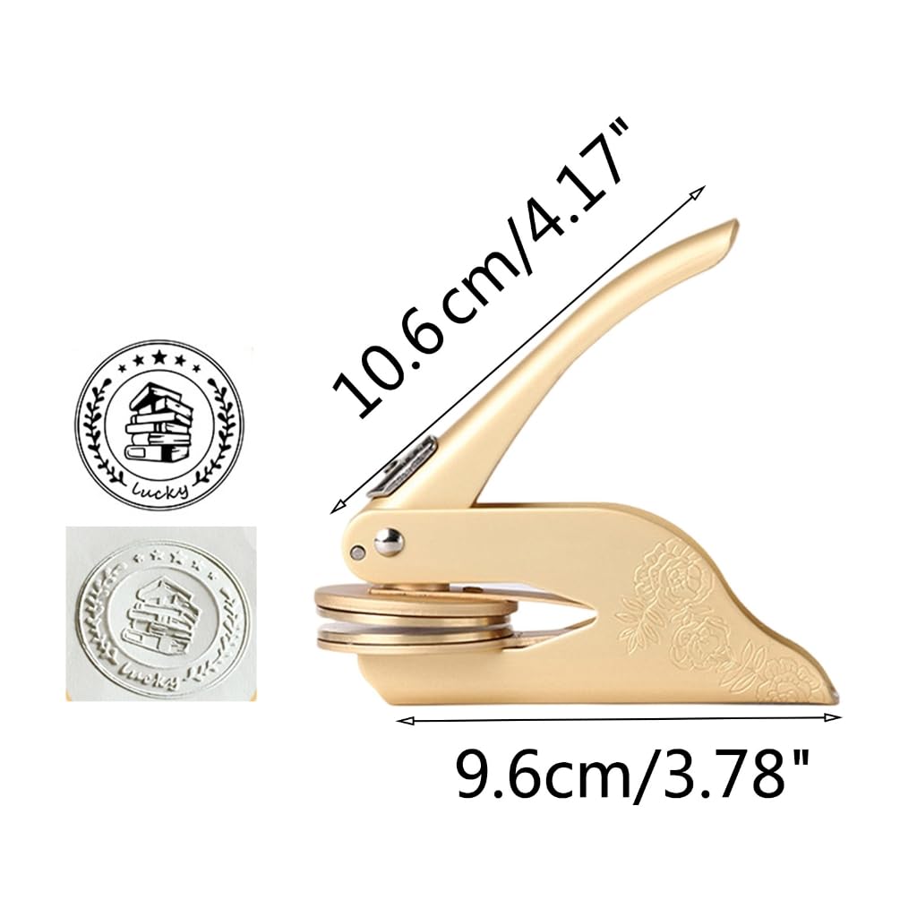 Praktischer Prägestempel, Siegel-Prägestempel, Exlibris-Stempel für Umschläge, Papier