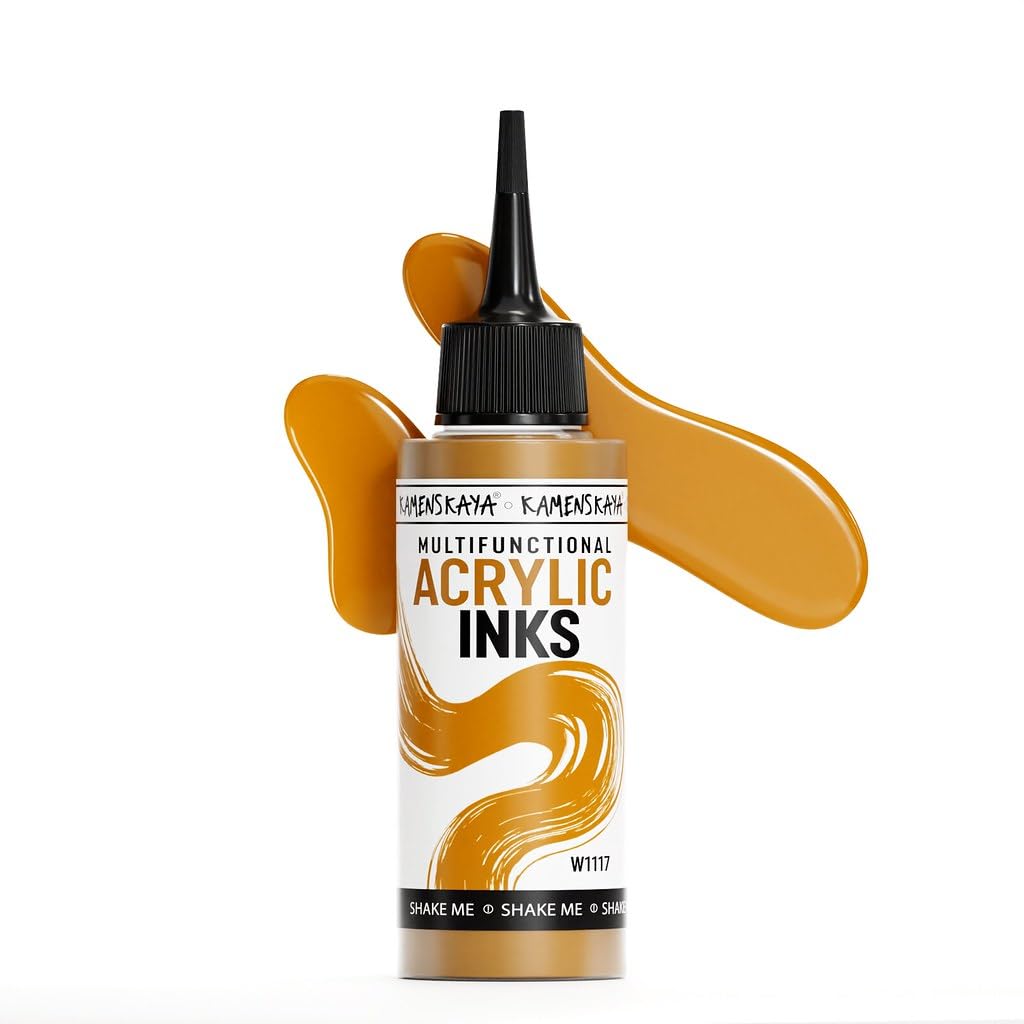 KAMENSKAYA Acrylic Inks for Artists - 'Sand' Acrylic Ink, 3.38 Fl Oz (100 ml)