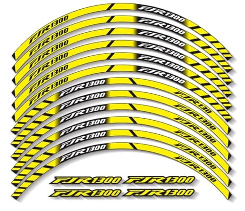 NMBZVE Felgenaufkleber Motorradzubehör-Radaufkleber Reflektierende Radaufkleber Abziehbilder Reflektierende Felgen Für Y&amaha FJR1300 FJR 1300(Style 5)