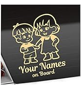 Kiwistar - Babyaufkleber - Creme - Geschwister Junge Mädchen Sticker - mit Wunschtext individuell...