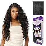 Sensationnel What Lace 13X6 Wig - Kelani Lacefrontal Hand Tied Glueless Synthetic with Natural Density Preplucked Hairline (1 JETBLACK)