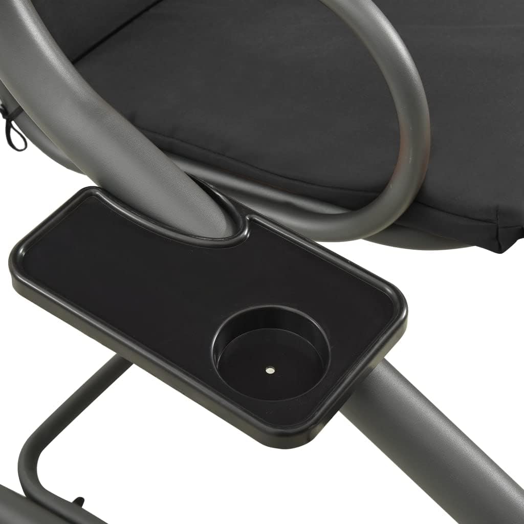 Outdoor Porch Swing, Patio Swing Chair, Adjustable Canopy, for Garden, Poolside, Balcony,Outdoor Swing Bench with Canopy Anthracite