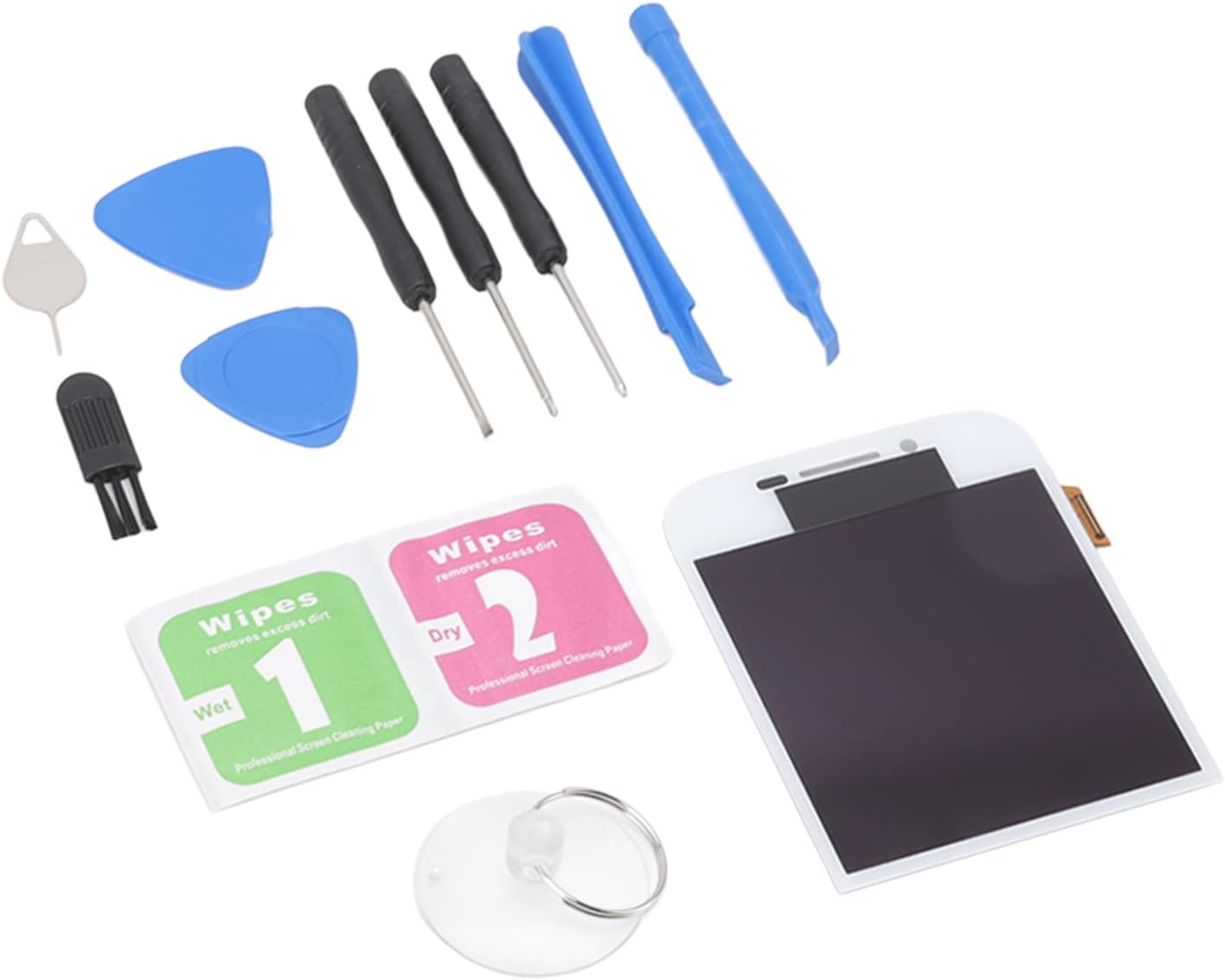LCD Digitizer Touch Screen Replacement for Classic Q20, Professional Complete Function LCD Display, Screen Assembly with Repair Kit, Easy Installation for D (White)