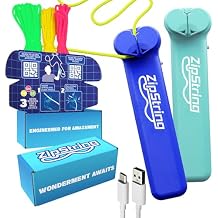 ZipString - Wonderment Awaits with Shark Tank-Featured String Rope Launcher Loop Fidget Toy, Defying Gravity to Boost Your Imagination - Ideal Bundle Gift for Kids, Bold Blue & Aesthetic Aqua