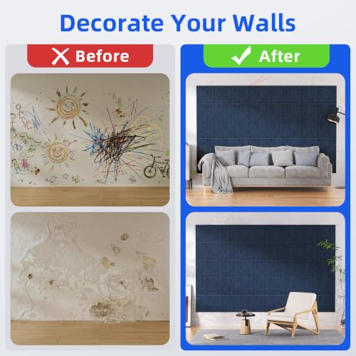 Image of 20 Pack Acoustic Panels with Self Adhesive Sound Proof Foam Panels for Wall