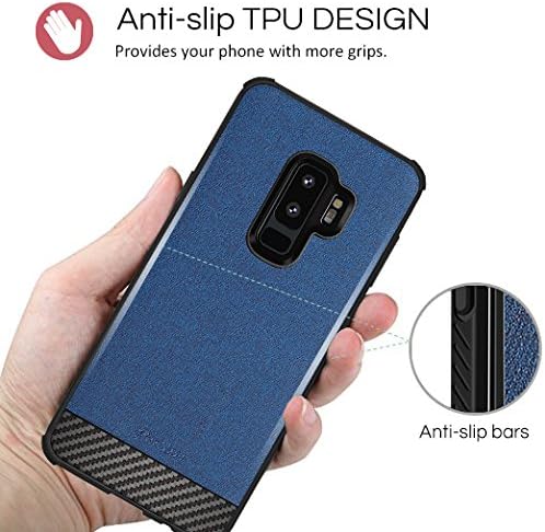 ProCase Galaxy S9 Plus Case, Slim Hybrid Shockproof Protective Case Anti-Scratch Cushion Bumper with Reinforced Corners, Anti-Fingerprint Back Cover for 6.2 Inch Galaxy S9+ 2018 -Navy