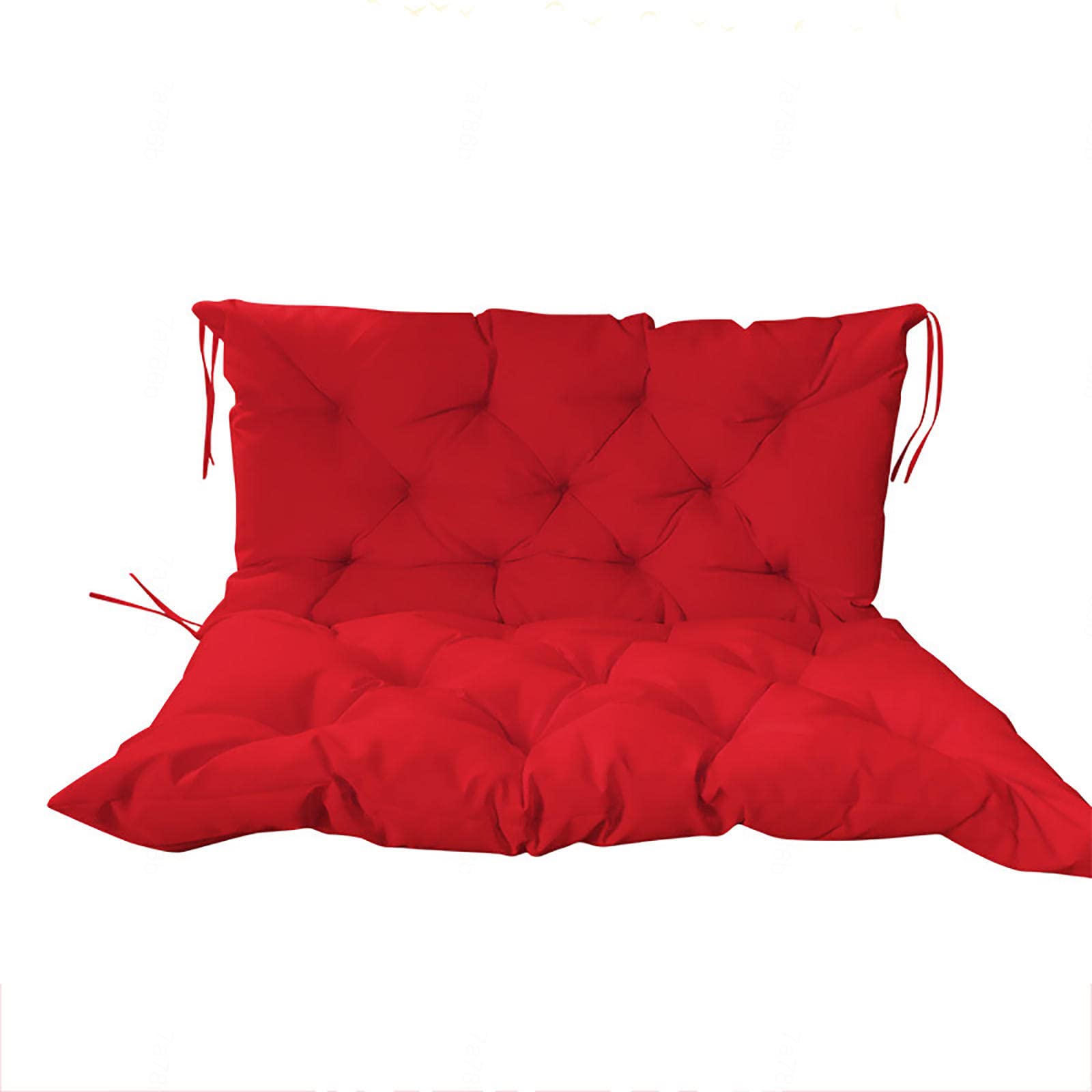 Cojín de repuesto para columpio de jardín modelo universal en color rojo acolchado para exteriores