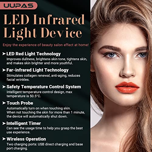 Red Light Therapy For Face - Uupas Led Infrared Red Facial Light Therapy Device #TOP2