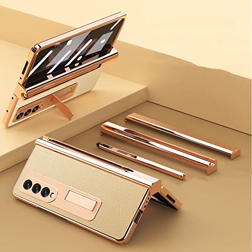 Stylet tactile avec coque charnière Samsung Z Fold 4 3 kickstand et verre écran