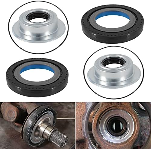 Front Axle Vaccum Knuckle Seal & Hub O-Ring & Dust Seals Kit Compatible With 2005-2014 Ford Super Duty F250 F350 F450 F550 Dana Super 60