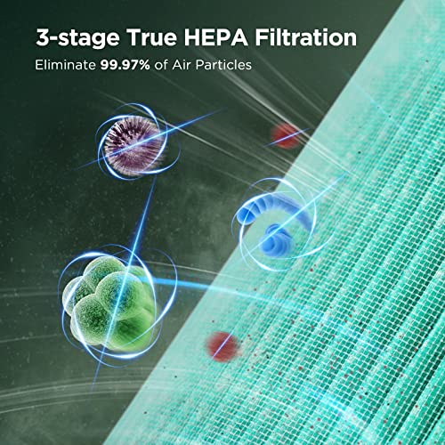 Air Purifiers For Bedroom Home, Koios H13 True Hepa Filter Air Purifiers For Desktop Office Car Pets With Usb Cable, Small Air Cleaner, Night Light, Timer, Remove Smoke, Dust, Odors, Pollen #TOP1