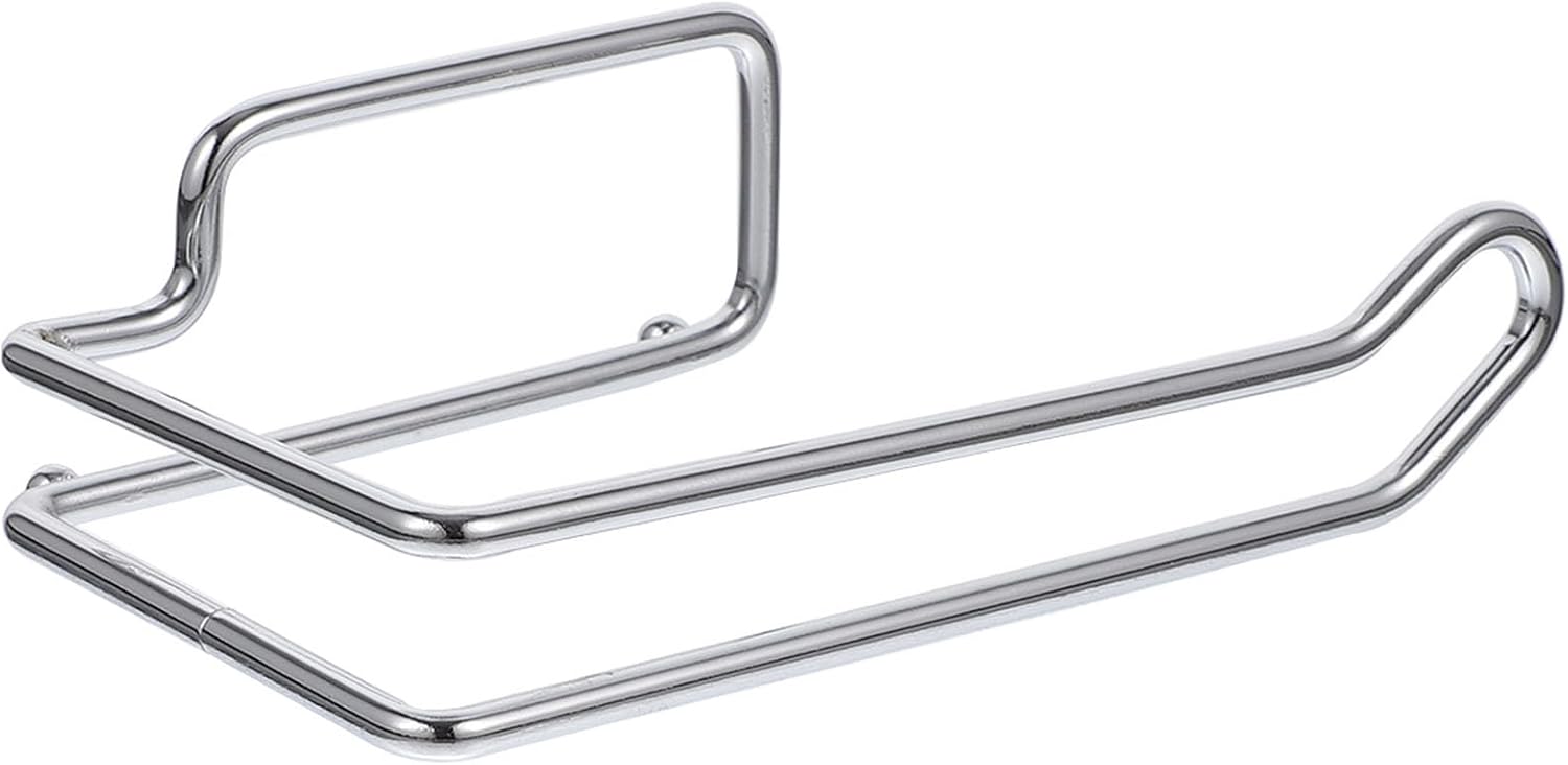 Bathroom Toilet Paper Holder Carbon Steel Wall Mount, Multifunctional Paper Towel Rack for Kitchen and Bathroom, 1pcs No-Installation Towel Accessory for Daily Use