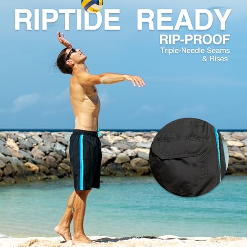 Image of Kanu Surf Men's Big Viper Extended Size Stripe Swim Trunk