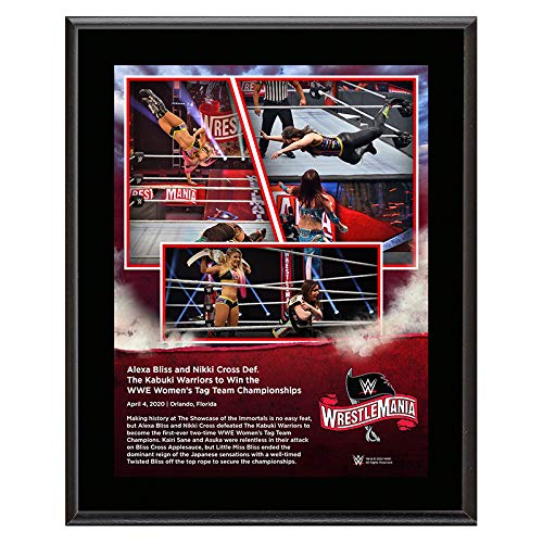 WWE Wrestlemania 36 Alexa Bliss & Nikki Cross 10 x 13 Limited Edition Plaque Multi