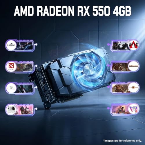 Image of GPVHOSO Gaming Desktop PC, Intel Core i5 3.2GHz, RX 550 4GB