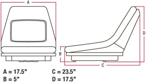 Miniatura 2 de AM879503 Nuevo para John Deere Tractor Compacto Asiento Amarillo 4010 4100 4110 4115 445 455
