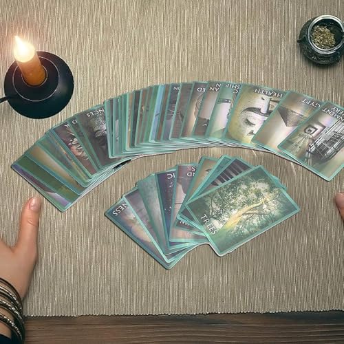 Image of DUNGRANI ENTERPRISE Tarot Card Game with 44 Pieces Past Life Tarot Cards Decks for Beginners, Classic Traditional Standard Tarot Deck Fortune Telling Game Divination Tools for Kids