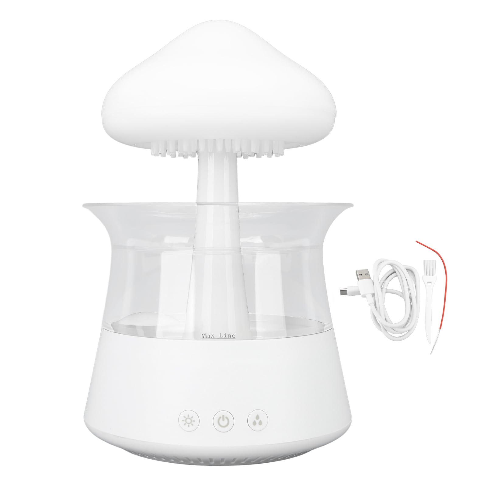 Cryfokt Rain Cloud Humidifier Water Drip, 300ml Mushroom Rain Diffuser Ultrasonic Atomization and Aromatherapy Essential Oil Diffusion Water Drop Sound Desktop Night Light with 7 Colors