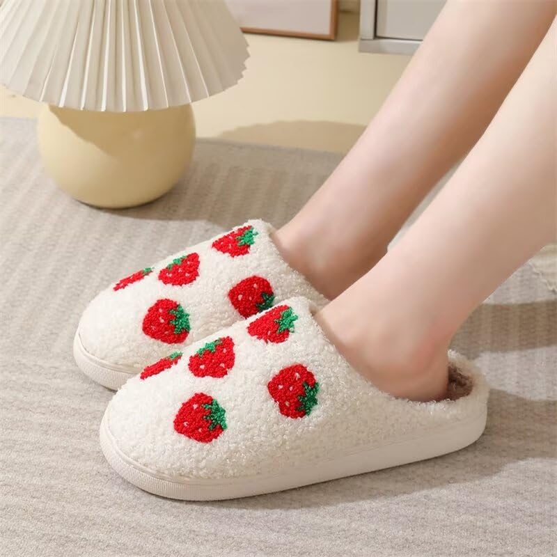 Women's Lovely Fruit Warm Cotton Slippers for Indoor Home Bedroom Walking2