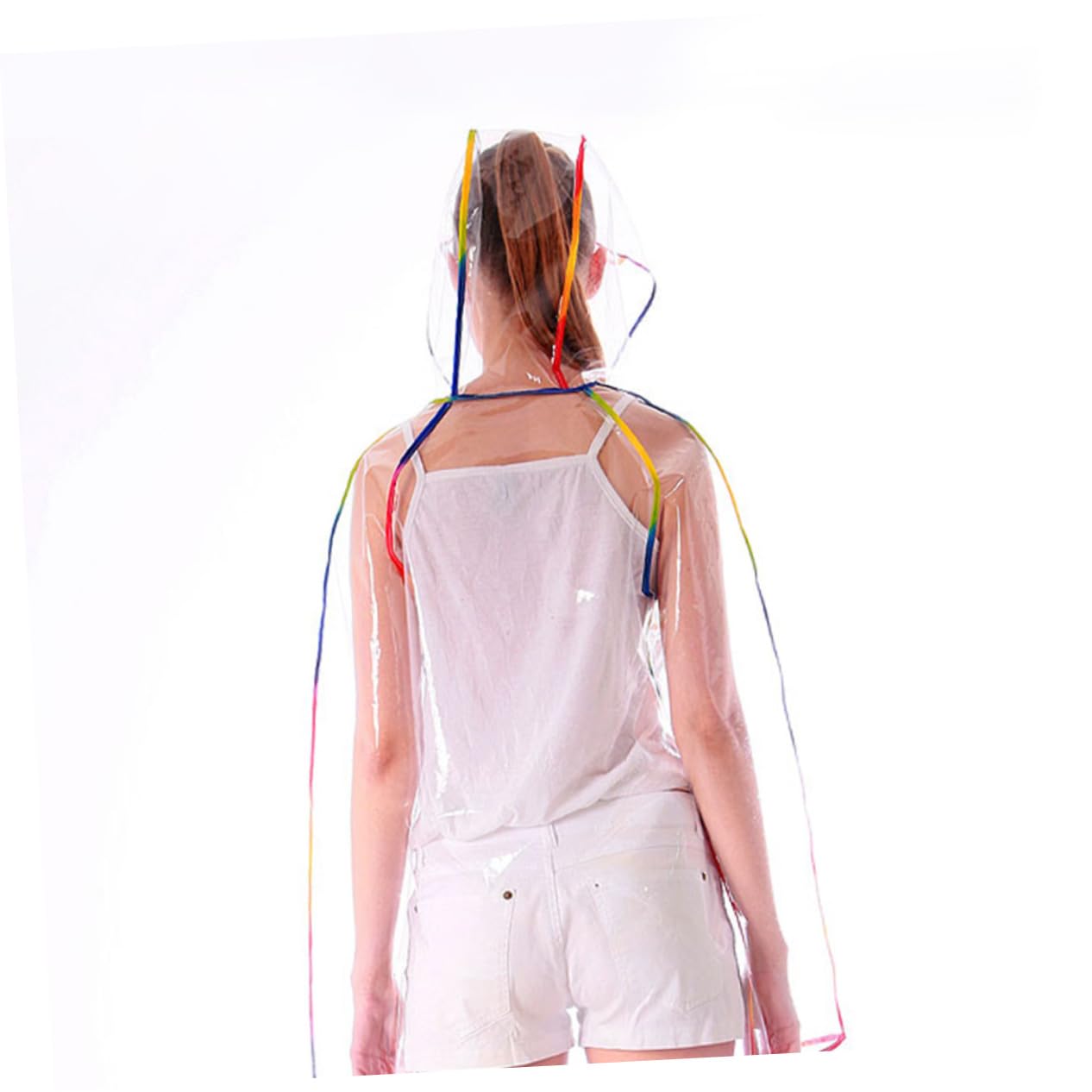 Impermeabile Portatile Trasparente Pioggia Poncho Adulto Impermeabile Trasparente Poncho Impermeabile Riutilizzabile Trasparente Impermeabili Con Riutilizzabile