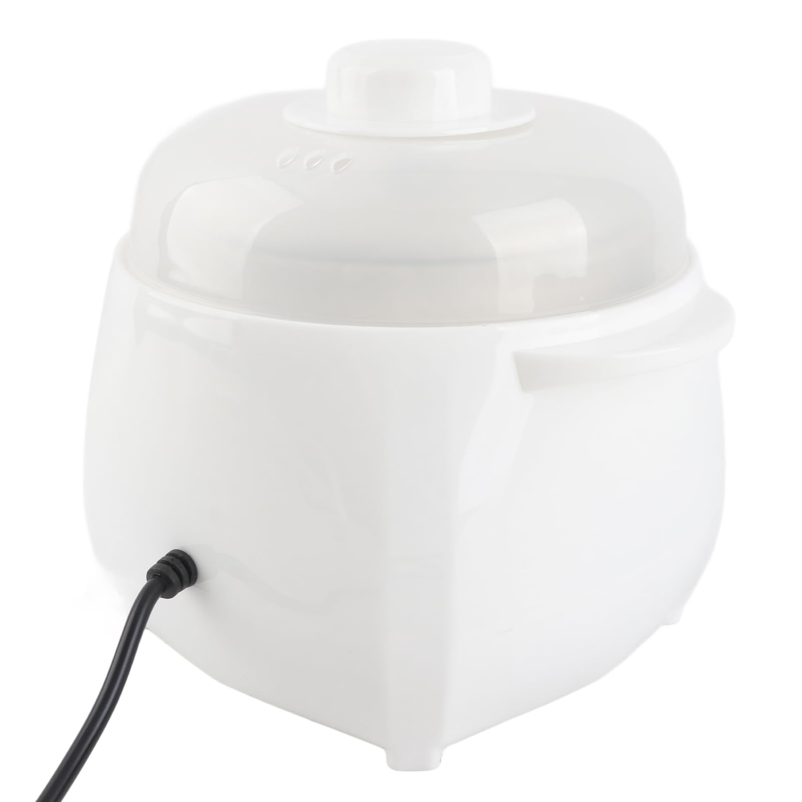 Fdit Olla Eléctrica para Guisar 1L 200W, con Revestimiento Cerámico y Aislamiento de Agua, Temporizador y Función de Reserva para Papilla, Arroz Sopa (Enchufe de la UE)