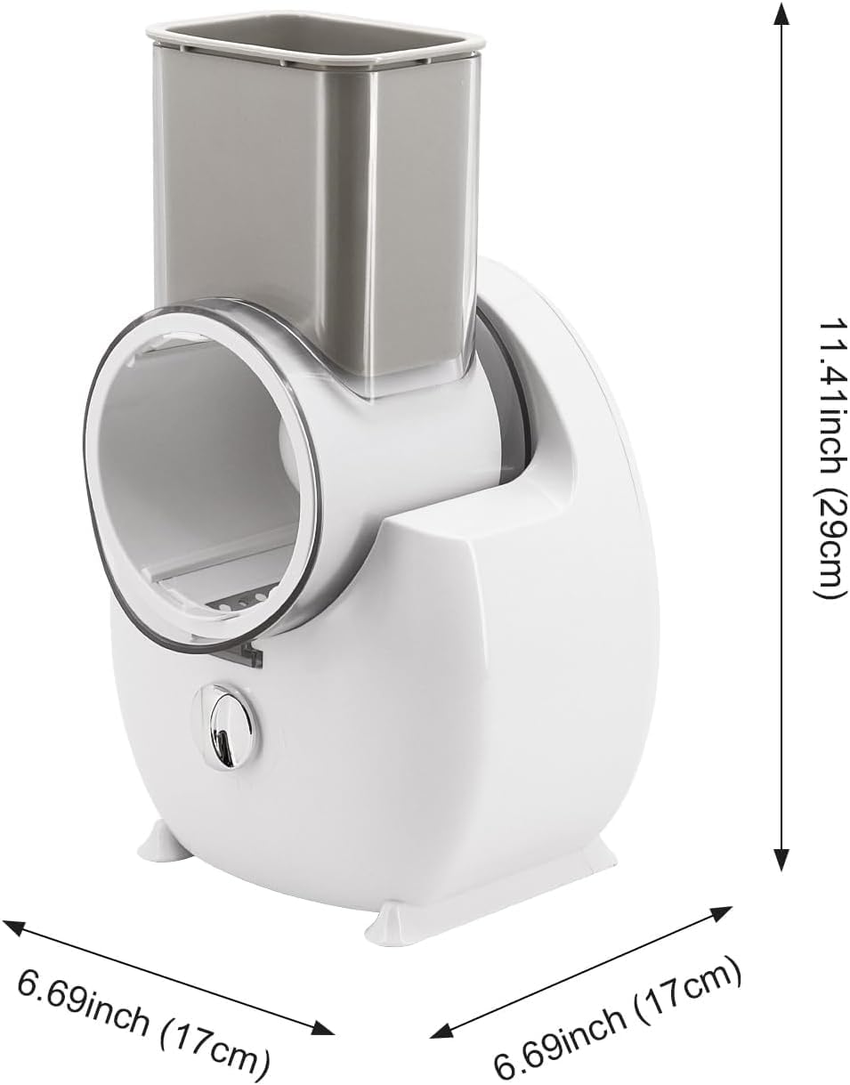 Electric Cheese Grater,Rotary Cheese Shredder Grater for Kitchen,Food Slicer Nut Home Grinder, Vegetable Cutter Chopper Salad Maker for Cheeses Vegetable Fruit Fries (Charger)