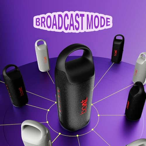 Image of boAt Stone Arc Pro, Spatial Audio, 25W Signature Sound, 58mm Drivers, Upto 12 Hrs Battery, Broadcast & App Support, Bluetooth Speaker, Wireless Speaker, Portable Speaker (Groovy Grey)
