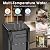 Tehanld Bottom Loading Water Cooler Dispenser for 3 or 5 Gallon Bottles - Water Dispenser with Hot, Room & Cold Spouts, LED Display with Empty Bottle Alert, Child Safety Lock, Raven Black