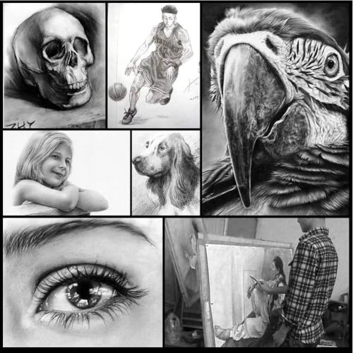 Image of Drawing Pencils Set for Artists | Sketching & Shading Kit with Graphite and Charcoal Pencils | 35 Pieces Art Set