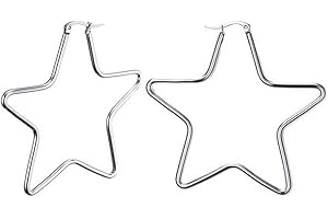 Star Hoops Earrings for Women