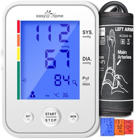 easy@Home Blood Pressure Monitor for Home Use - Upper Arm Cuff EBP-095