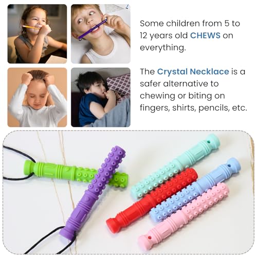 6 Pack Sensory Chew Necklaces, Chewable Silicone Necklaces for Chewers with Autism, ADHD, SPD, or Special Oral Motor Needs - Image 4