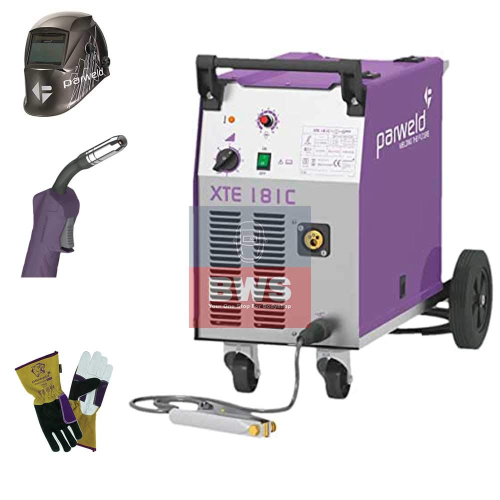 Parweld Xte181c Compact Automotive Mig Welder 230V Package+Xr938h Helmet