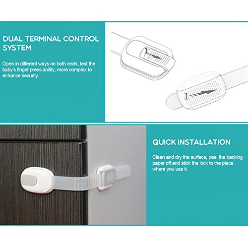 8 Pezzi Bambino Chiusure di Sicurezza Cinghia