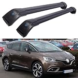 ZBYY Barras de Techo de Coche de aleación de Aluminio, Barras Laterales, rieles Cruzados, portaequipajes, Accesorios para Renault Grand Scenic (MK. IV) MPV 5 Puertas 2017-2023, 2 uds,Black