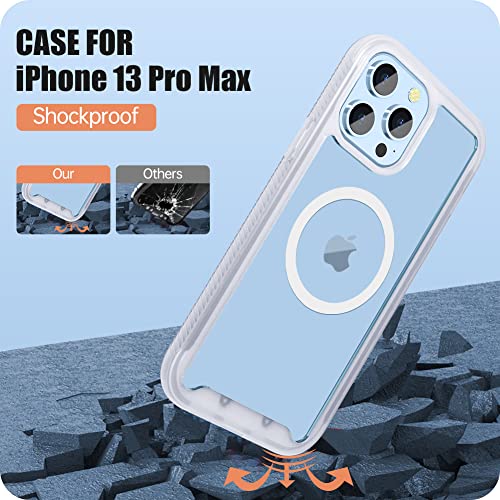 Full Body Protection Case for iPhone 13 Pro Max -with Built in Screen Protector & Support Magnetic Mag Safe Case Clear & 360 Double Sided Hard Protective Phone Cover para 13 Pro Max for Men / Women - Image 7