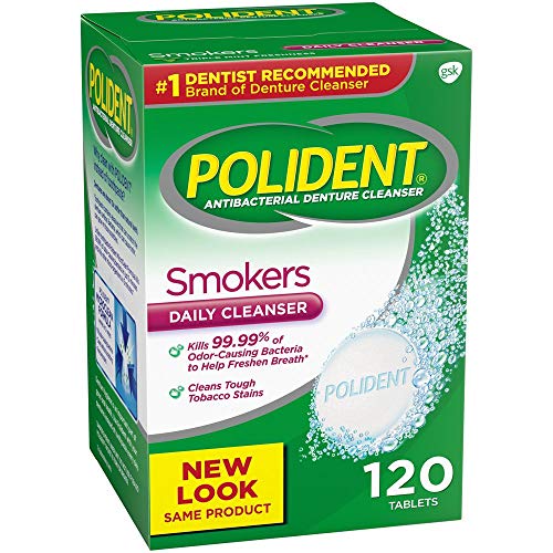 Polident Smokers Denture Cleanser 120 ea (Pack of 5)