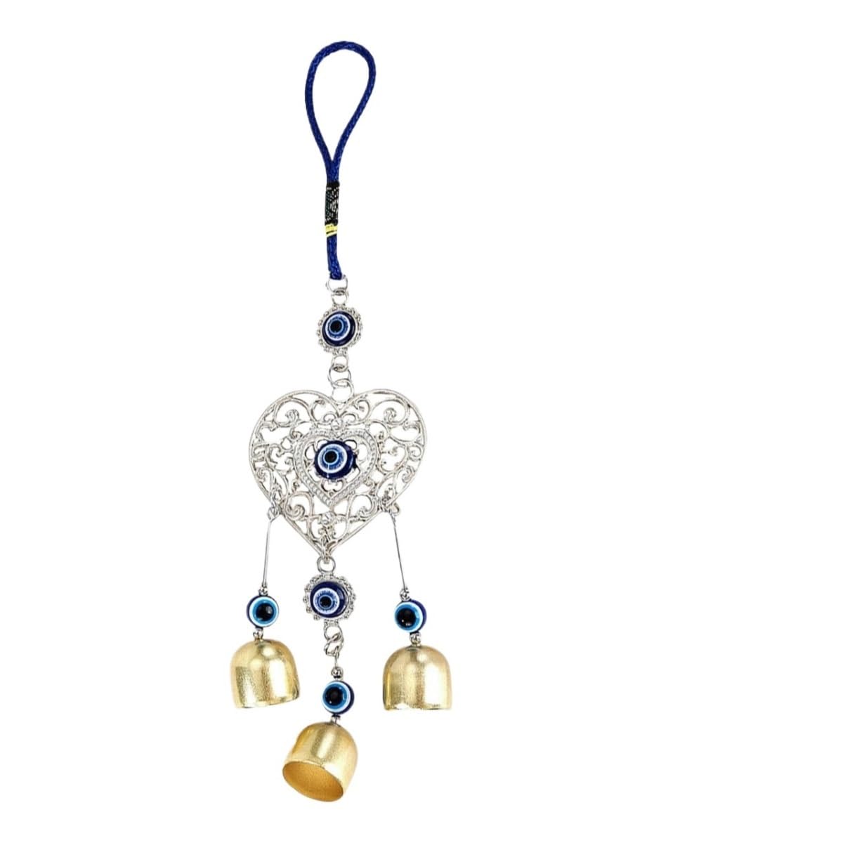 Wind Chime Evil Eye Wind Chimes Butterfly Windchime With Bells Blue Amulet Protection Hanging Windchimes Windchime(Love)