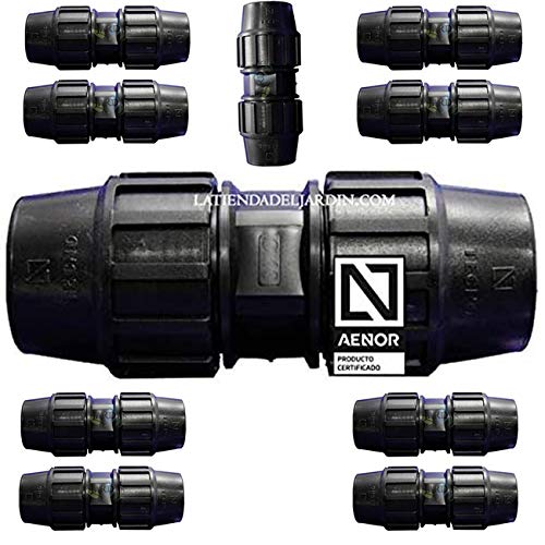 Suinga Pack 10 MANGUITO ENLACE POLIETILENO 50MM. Producto con certificado AENOR utilizado en tuberías 50 mm para uso fontanería, riego y obras