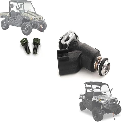 Chikia OEM Hisun 500 Fuel Injectors Compatible with Hisun 500 450 550 UTV ATV Massimo MSU 500,Coleman outfitter 500 UT500,Axis 500,Cub cadet Challenger 550,Bennche,Sector 550 Vector 500 (2 Hole) Cover