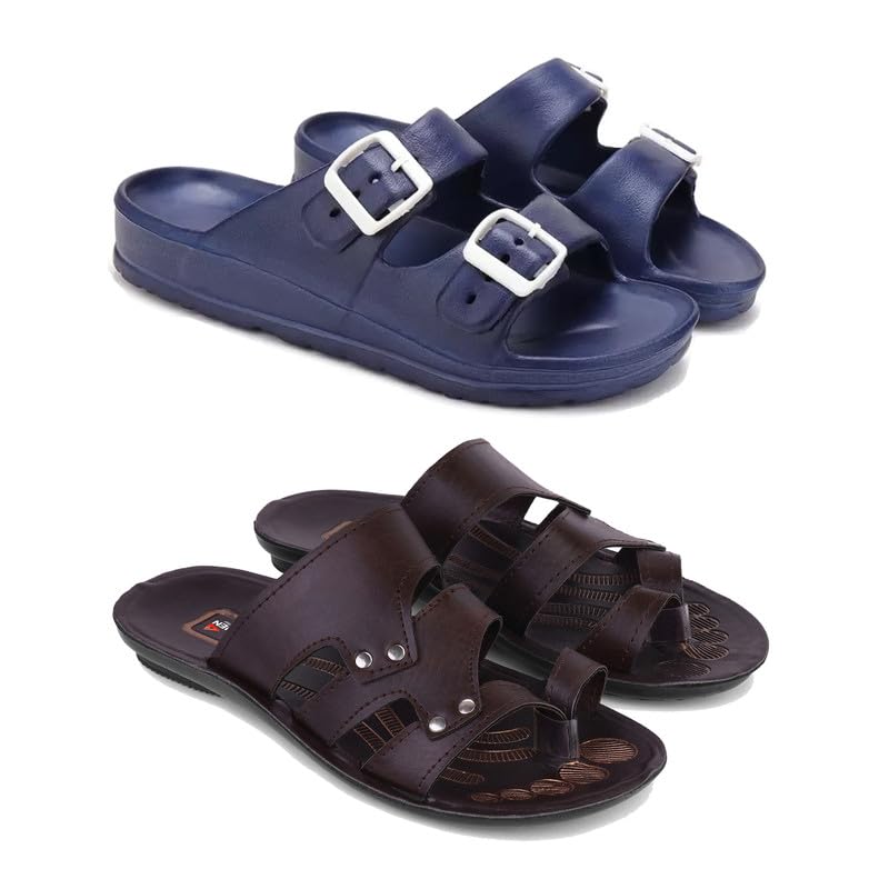 Men's Rover Lightweight Comfortable| Slides|Clogs| Sandals with Adjustable Back Strap for Men Multicolor-Combo(AE)-3116-3125-image-31