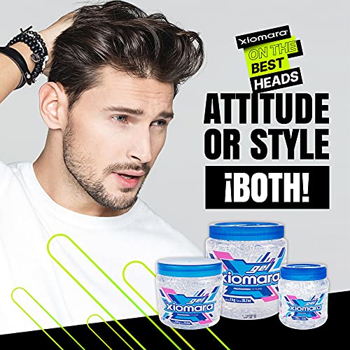 Xiomara Professional Hair Styling Gel With Aloe Vera Long-Lasting Hold, 4 Pack Of 8.80 Oz Each Jar, Clear #TOP7