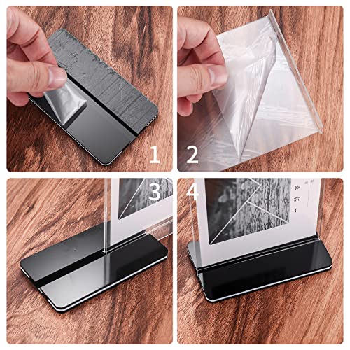 Woshilaods 2 Pcs Clear Acrylic Sign Holders, A6 Size Table Desktop Menu Display Stands, Paper Table Top Sign Display Holders For Restaurants, Office, Home, Store, Photo Frames, Meetings #TOP2