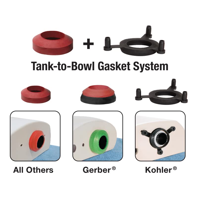 Fluidmaster K-507A-008 Universal 2-Inch Adjustable Toilet Flush Valve Repair Kit with Toilet Tool