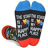 Theatre Socks for Women Men Teens, Funny Birthday Christmas Gifts for Theater Lover Actors