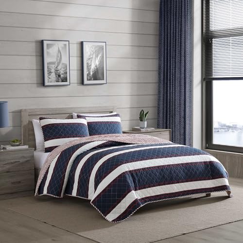 Nautica - Queen Quilt Set with Shams, Lightweight Bedding - image 2