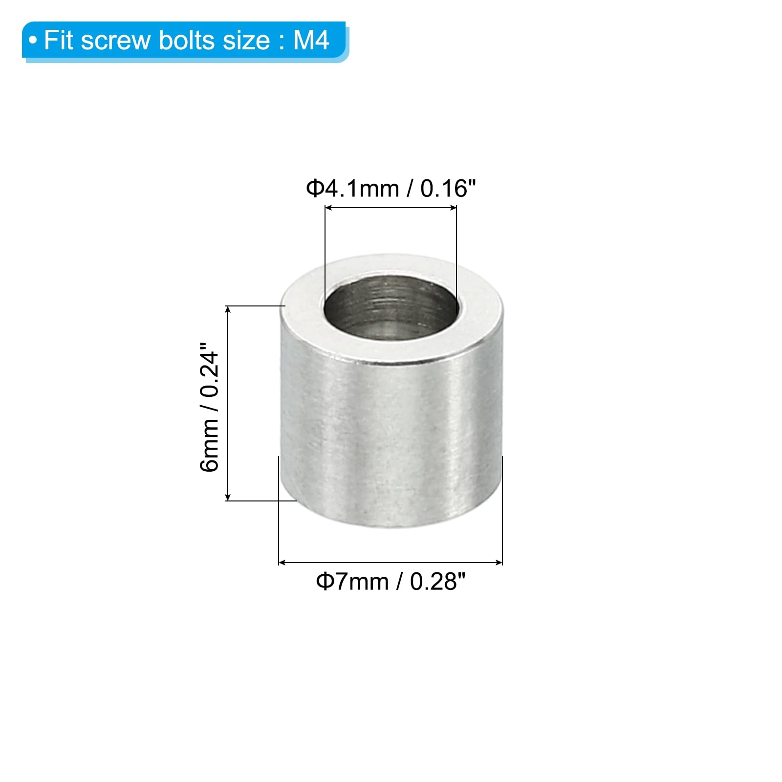 PATIKIL M4 Stainless Steel Spacers - Image 2
