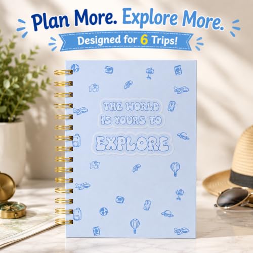 Image of Travel Journal & Diary for 6 Trips - A5 Guided Trip Planner, Bucket List & Travel Memory Book (Explorer)
