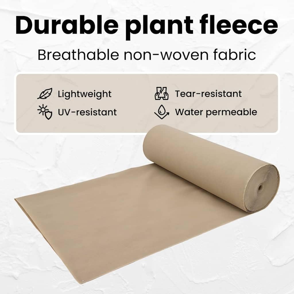 vidaXL Winterschutz fur Pflanzen Beige 50 x 1,6 m Vliesstoff